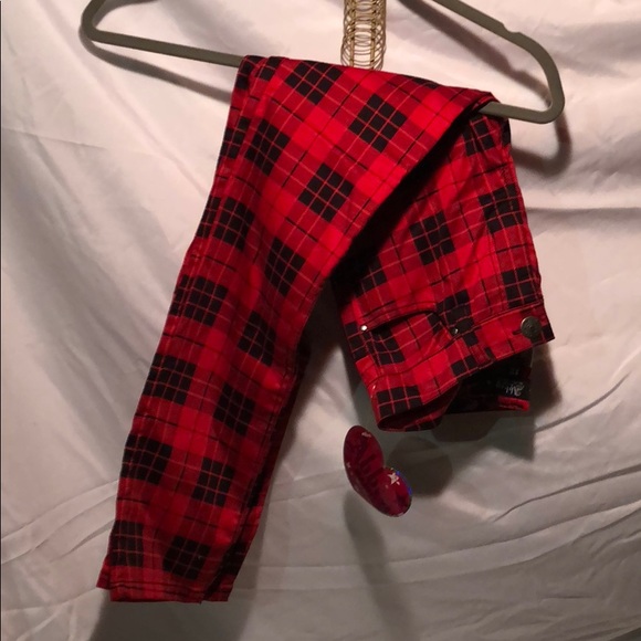 juniors plaid pants